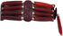 American Indian Style Bone Choker Necklace, 4 Row Burgundy Red Traditional Hairpipe Beads, Unisex Adjustable...