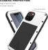 Bpowe for iPhone 11 Case,Super Shockproof Silicone Aluminum Metal Gorilla Glass Armor Tank Heavy Duty Sturdy Protector Cover Hard Case for iPhone ...