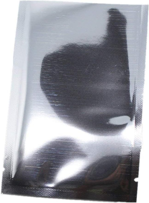 PABCK 100 Pack 3.5x5.1 inch (Usable Size 3.15x4.7 inch) Silver Foil Pouch Heat Seal Bulk Food Storage Bags Vacuum Sealer Wrapping...