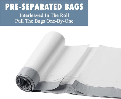 Small Trash Bags 4 Gallon - 57 Count Drawstring 4 Gallon Trash Bag, Pre-separated Small Garbage Bags Bathroom Trash Bags, Unscented White 4 Gal Sm...