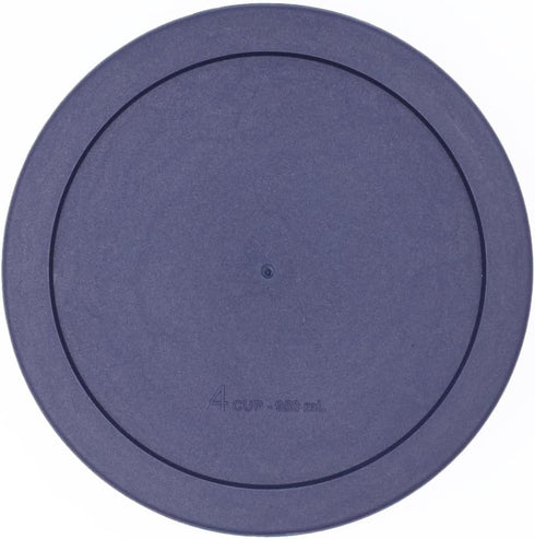 CIBI Food Storage Container Lids (4 Cups, Blue - 6PK) For Pyrex and Anchor Round Glass Containers, Dishwasher and Microwave Safe Replacement Lids...