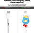 Cartoon Cable Protector Set Compatible for iPhone Charger, 3D Astronaut Design,Data Line USB Case Wire Cable Saver Clear Phone Charger Protective ...