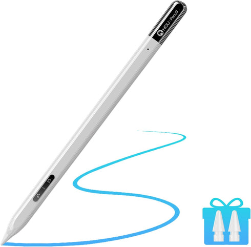 HOU Pencil for iPad Air 13/11 2024, Quick Undo & Eraser, Hidden Charging Port, Compatible with iPad 10/9/8/7/6, Air 13''/11''/5/4/3, Pro 11''/12.9...