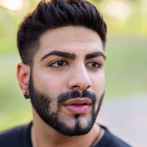 16 Pairs Men Earrings Set - Black Stainless Steel Cross Dangle Hoop & Ear Stud Fashion Piercing Jewelry for Birthdays, Parties & More...