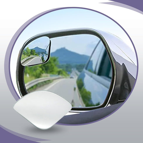 2 PCS Fan Shaped Frameless Wide Angle Blind Spot Mirror, Car Blind Spot Mirror, HD Convex Glass Angle Adjustable, Fit for Most Cars (Transparent)...