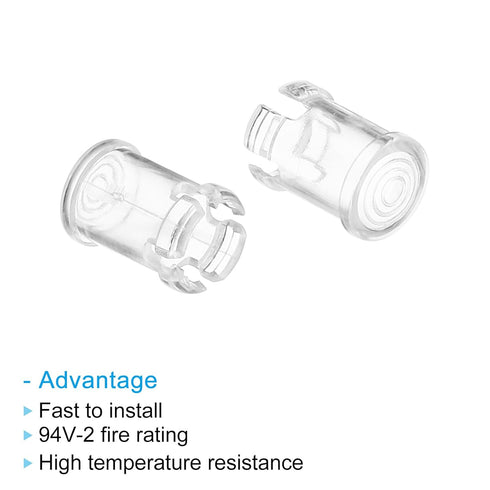 PATIKIL 5mm Emitting Diode Holder, 20 Pack LED Holder Clip Mounting Bracket Socket Cap for Lamp Bulb Bezel Mount Panel LED Display, Transparent...