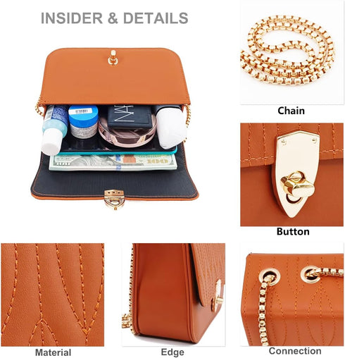 PORT&LOTUS Mini Shoulder Bag for Women PU Leather Small Bags for Women Little Tote Bag Women Purses...