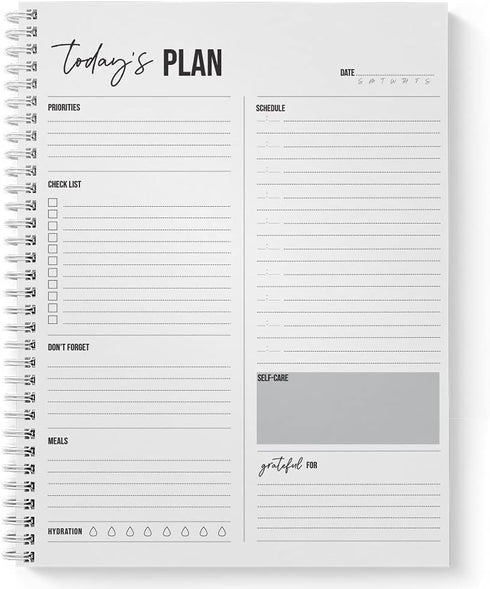 Softcover Everything Is Fine 8.5" x 11" Snarky Spiral Notebook/Journal, 120 Daily Planner Pages, Durable Gloss Laminated Cover, White Wire-o Spira...