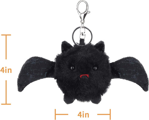 Apricot Lamb Cute Toys Plush Halloween Bat Stuffed Animal Soft Keychain for Kids Bag, Purse, Backpack, Handbag (Black Bat?4 Inches)...