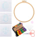 Uniquer 3 Pcs Embroidery Stitches Practice Kit,Hand Embroidery Kit with Instructions for Beginners,Starters Cross Stitch Kits with1 Embroidery Hoo...