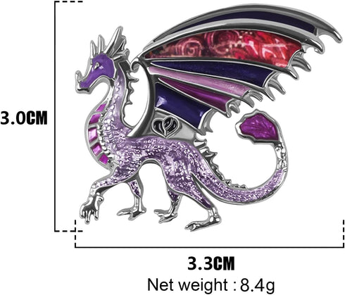 Enamel Dragon Gifts Cute Dragon Brooch Pins for Women Fashion Jewelry Charms...