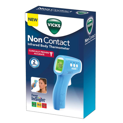 Vicks Non-Contact Infrared Thermometer for Forehead, Food and Bath – Fast, Reliable, and Clinically Proven Accuracy for Adults, Babies, Toddlers a...