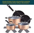 1 Set 12Pcs Pot and Pan Protectors 3 Different Size Cookware Protector Thicker Pots and Pans Dividers Anti-Slip Pan Separators Pads for Protecting...