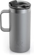 RTIC Travel Mug with Handle, 16 oz, Graphite, Portable Thermal Camping Cup, Vacuum-Insulated with Lid, Stainless Steel, Sweat Proof, Keeps Hot & C...