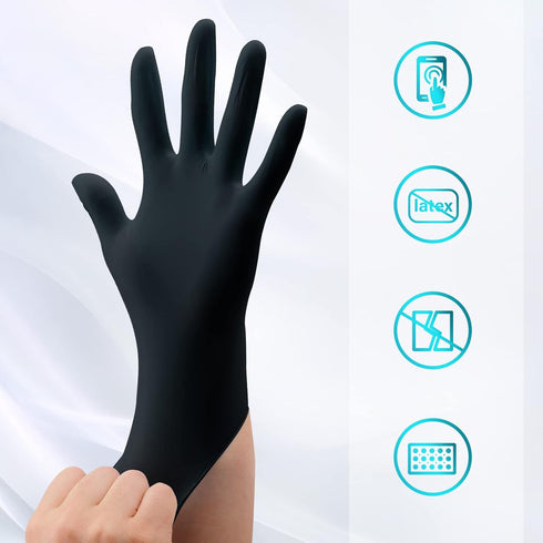 GMG SINCE1988 Nitrile Gloves Latex-Free, Powder-Free Ultra-Strong Tensile,50 Pack Household Cleaning Gloves...