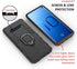 for Samsung Galaxy S10 Case with Screen Protector, Slim Tough Drop Protection with Ring Stand, Magnetic Holder Compatible, Tempered Glass Film, Ou...
