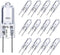 GY6.35 Halogen Bulb 50W, 12 Pack Dimmable GY6.35 Light Bulb Q50/CL/GY6/12V/T3/T4 JC Type GY6.35/G6.35 Bi-pin Base AC/DC 12V Warm White 2700K Singl...