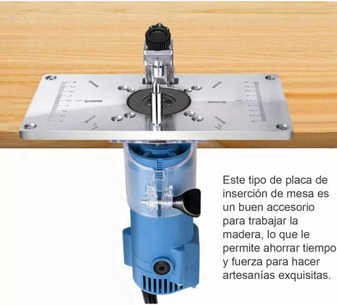 Router Trimmer Woodworking Wood, Aluminium Alloy Router Table Insert Plate Tool, Routers Bench Trimming for Woodworking...