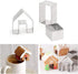 KALAIEN 3Pcs Stainless Steel Christmas Mini House Mold Gingerbread Cookie Cutter Set Cupcake Chocolate House (Small)...