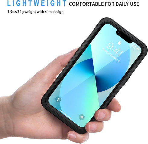 Lanhiem for iPhone 13 Mini Case, IP68 Waterproof Dustproof Shockproof Cases with Built-in Screen Protector, Full Body Sealed Protective Front and ...