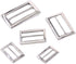 Swpeet 25 Pcs Assoreted Metal Tri-Glide Slides Buckles Kit, Tri-Glide Slides Square Ring Slide Adjusters Buckles Webbing Belts Buckle for Belt Bag...