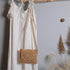 Boho Straw Shoulder Bag Handwoven Wicker Beach Purse for Women Crossbody Handbag...