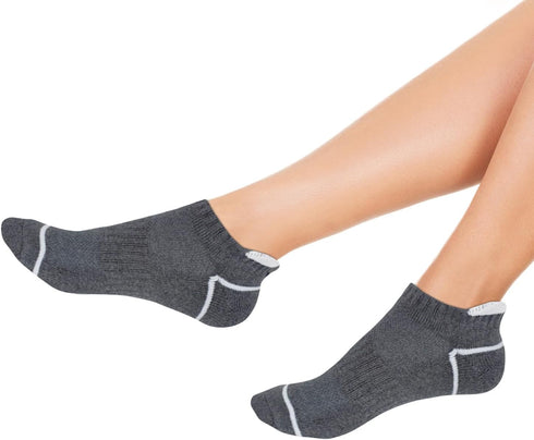 KONY 6 Pairs Women's Cotton Thick Cushioned Running Athletic Low Cut Ankle Tab Socks, Size 6-9...