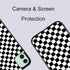 Black White Checkered Flag Case Compatible with iPhone XR ,Chessboard Pattern Protective Case for Women Girls(Checker) 6.1"...