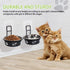 Wall Mounted Cat Food Bowl, Adjustable Elevated Cat Food and Water Bowls, Stainless Steel Hanging Pet Bowls with Stand, Nonslip Pet Feeding Bowls,...