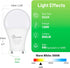 GU24 LED Light Bulb, 3000K Warm White, 9W(100W Equivalent), 800 Lumens, A19 Shape GU24 LED Bulbs, Twist and Lock GU24 Pin Base with Two Prongs, No...