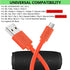 Saipomor Flip4 Replacement Cable Micro USB Fast Charger Flat Cord Compatible with JBL Flip4 Flip3 Clip3 Charge2+ Charge3 Pulse3 Bluetooth Speaker ...
