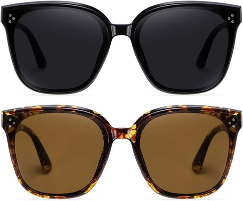 Dollger Retro Oversized Square Sunglasses for Women Trendy Classic Style Sun Glasses UV400 Protection...