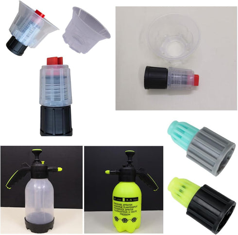 3 Pack Water and Foam Nozzle Tips Head Replacement for 18mm Coarse Thread Foam Sprayer Hand Pressure Foaming Pump Blaster Bottle Car Wash Soap Spr...