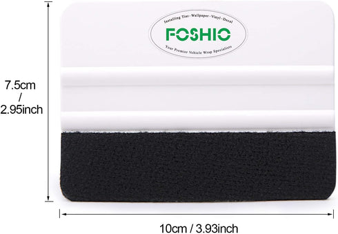 FOSHIO 4 Inch Felt Squeegee for Car Window Tint, Vinyl Installing Application Tool Car Wrap Paste Vinyl Squeegee Wrapping Medium Hardness Tools Ha...