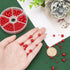 PH PandaHall 1113pcs Christmas Red Pearls 6 Size No Holes Pearl Beads Vase Filler Pearls Undrilled Imitated Pearl Beads Makeup Filler Loose Beads ...