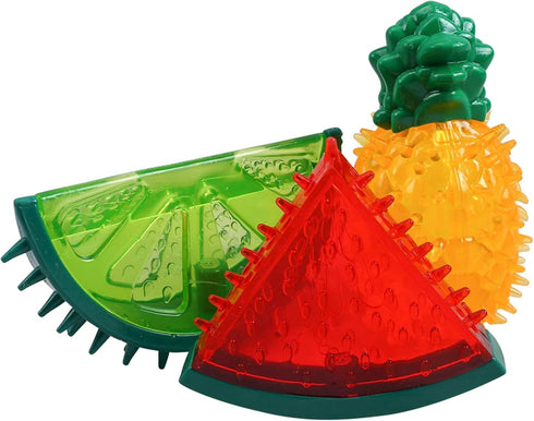 T'CHAQUE 3 Pcs/Pack Dog Cooling Chew Toys, Frozen Teething Toy for Puppies, Summer Interactive Squeaky Toys, Small and Medium Pet Treat Training T...