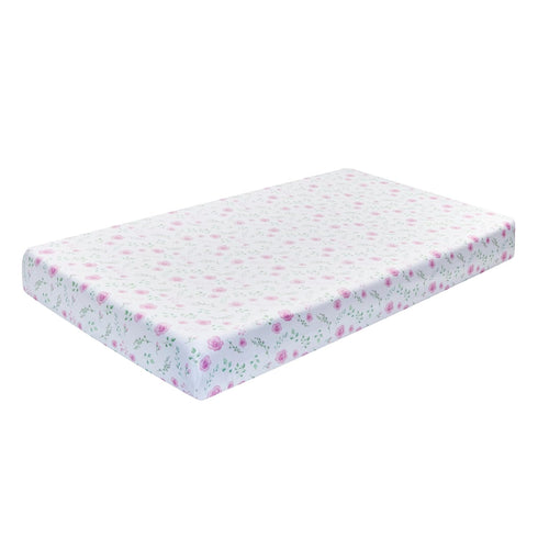 EVERYDAY KIDS 2 Pack Fitted Girls Crib Sheet, 100% Soft Breathable Microfiber Baby Sheet, Fits Standard Size Crib Mattress 28in x 52in, White and ...