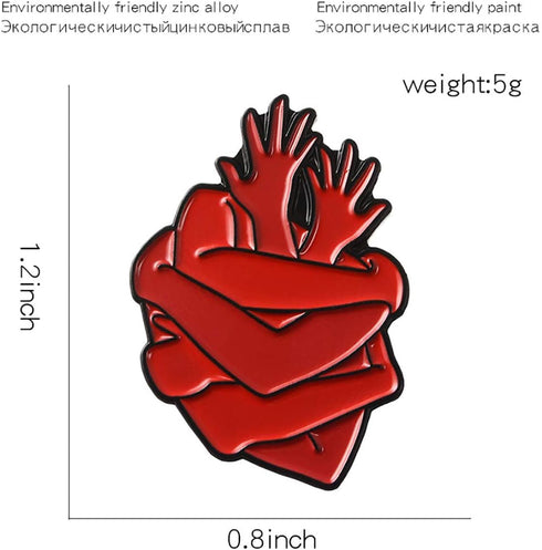 Enamel Pins for Backpacks Heart Pin Funny Enamel Lapel Brooch Pin Badge for Men and Women Cardiac Cute Aesthetic Pin for Hat Bag...