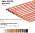 12PCS Skin Tone Pastel Pencils, 12 Set From Light to Dark, Perfect for Painting, Illustration, Tinting, Sketching, Portrait...
