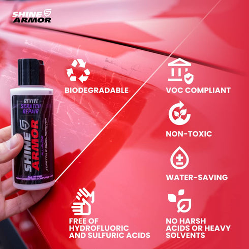 SHINE ARMOR Car Scratch Remover Repair Protection & Swirl Remover Polish 4oz...