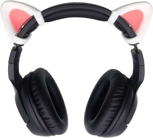 Cute Pink Cat Ears Fits for HypreX Cloud/Cloud Stinger/Cloud Flight Headsets, Universal Fit Lovely Kitty Adjustable Attachment Straps for Video Li...