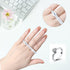 Ring Sizer Measuring Tools Plastic Ring Mandrel Ring Sizer Belt Metal Ring Gauge with Rubber Hammer for Measure Finger Rings Size Tools...
