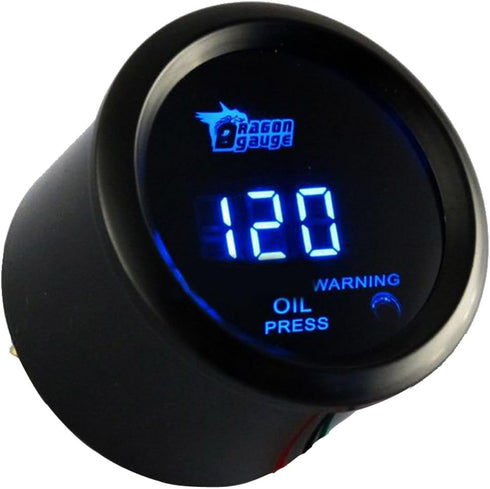 ESUPPORT Car 2" 52mm Digital Oil Press Pressure Gauge Blue LED...