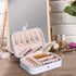 Travel Jewelry Box, PU Leather Small Jewelry Organizer for Women Girls,Portable Mini Travel Case Display Storage Holder Boxes for Stud Earrings, R...