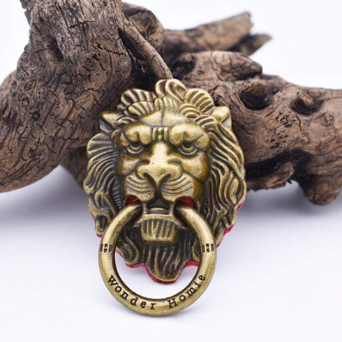 3Pcs Phone Holder Metal Lion Mobile Phone Ring Stand Universal Desktop Bracket Plating Retro Style Lion Head Finger Holder Buckle...