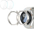 2 Pack Case for Samsung Galaxy Watch 7 Screen Protector,Waterproof Tempered Glass Screen Protector Accessories Hard PC Protective Cover Bumper for...