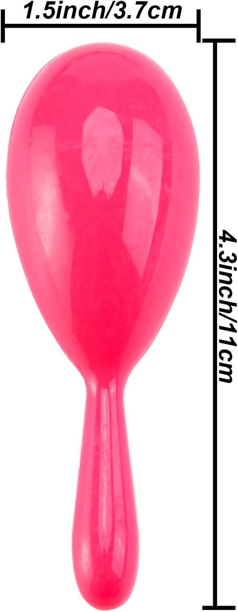 Resinta 30 Pieces Neon Maracas Shakers Mini Noisemaker Bulk Colorful Noise Maker with Drawstring Bag for Mexican Fiesta Party Favors Classroom Mus...