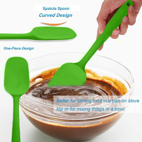 5Pcs Silicone Spatula Set Colorful Mini Spatulas - 480°F Heat Resistant Nonstick Versatile Kitchen Utensil Set for Baking, Mixing, Cooking, Dishwa...