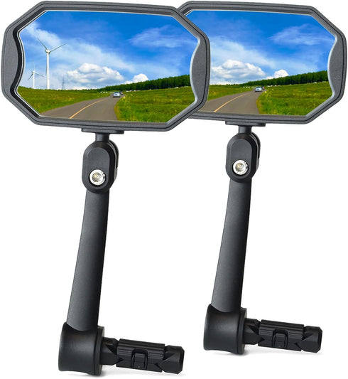 Bar End Bike Mirrors, High–Definition Convex Glass Lens for E-Bike Handlebars, Scratch Resistant, Safe Rearview 1 Pair Bicycle Mirror BT-015(Right...