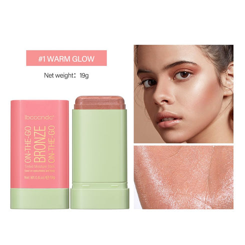 Multi-Use Makeup Blush Stick, Beauty Tinted Solid Blush Stick,Facial Contouring Highlight & Brighten Face Stick, Waterproof Moisturizer Stick, Sui...